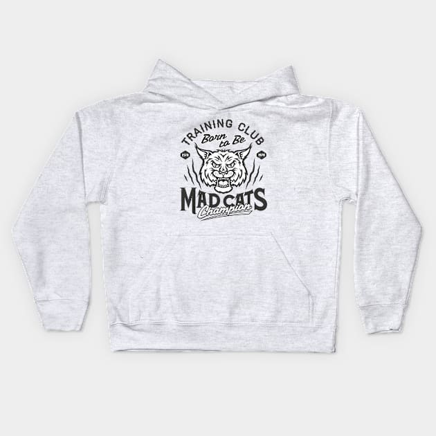 Mad cats champion Kids Hoodie by white.ink